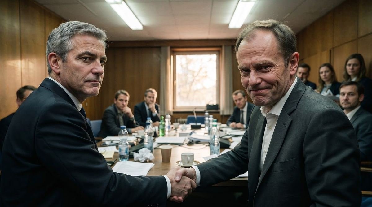 Deux hommes se serrent la main lors d'une réunion dans une salle Deux hommes se serrent la main lors d'une réunion dans une salle